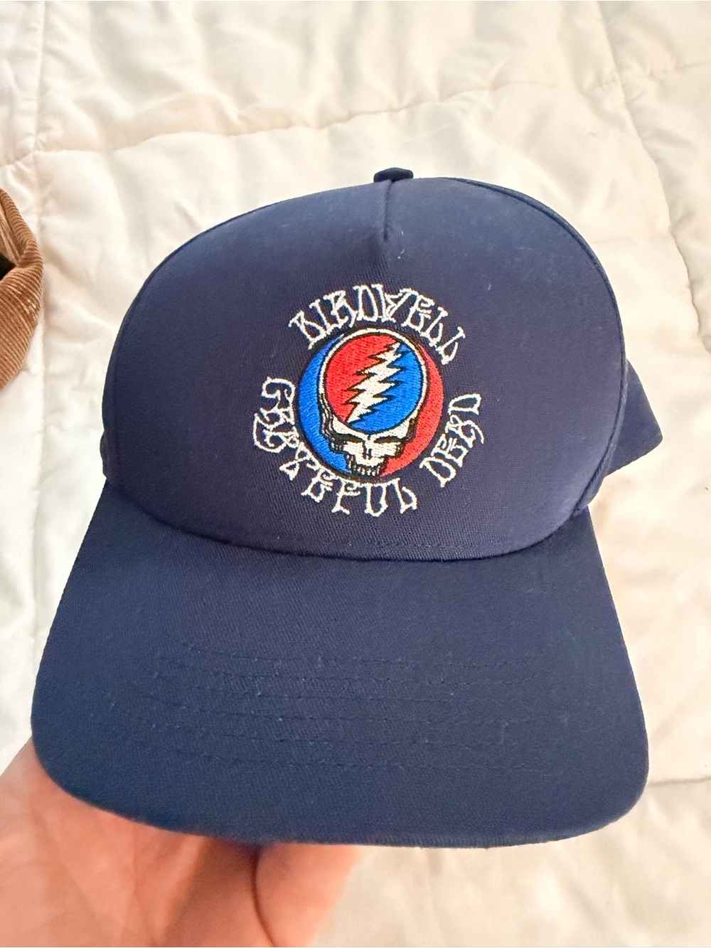 Grateful Dead Navy Baseball Cap with Steal Your Face Logo Birdwell
